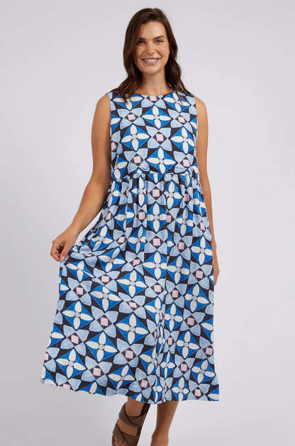 Painted Tile Dress - Geo Print