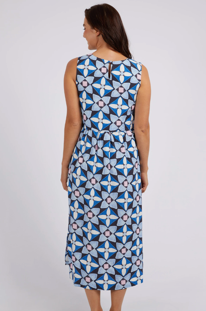 Painted Tile Dress - Geo Print