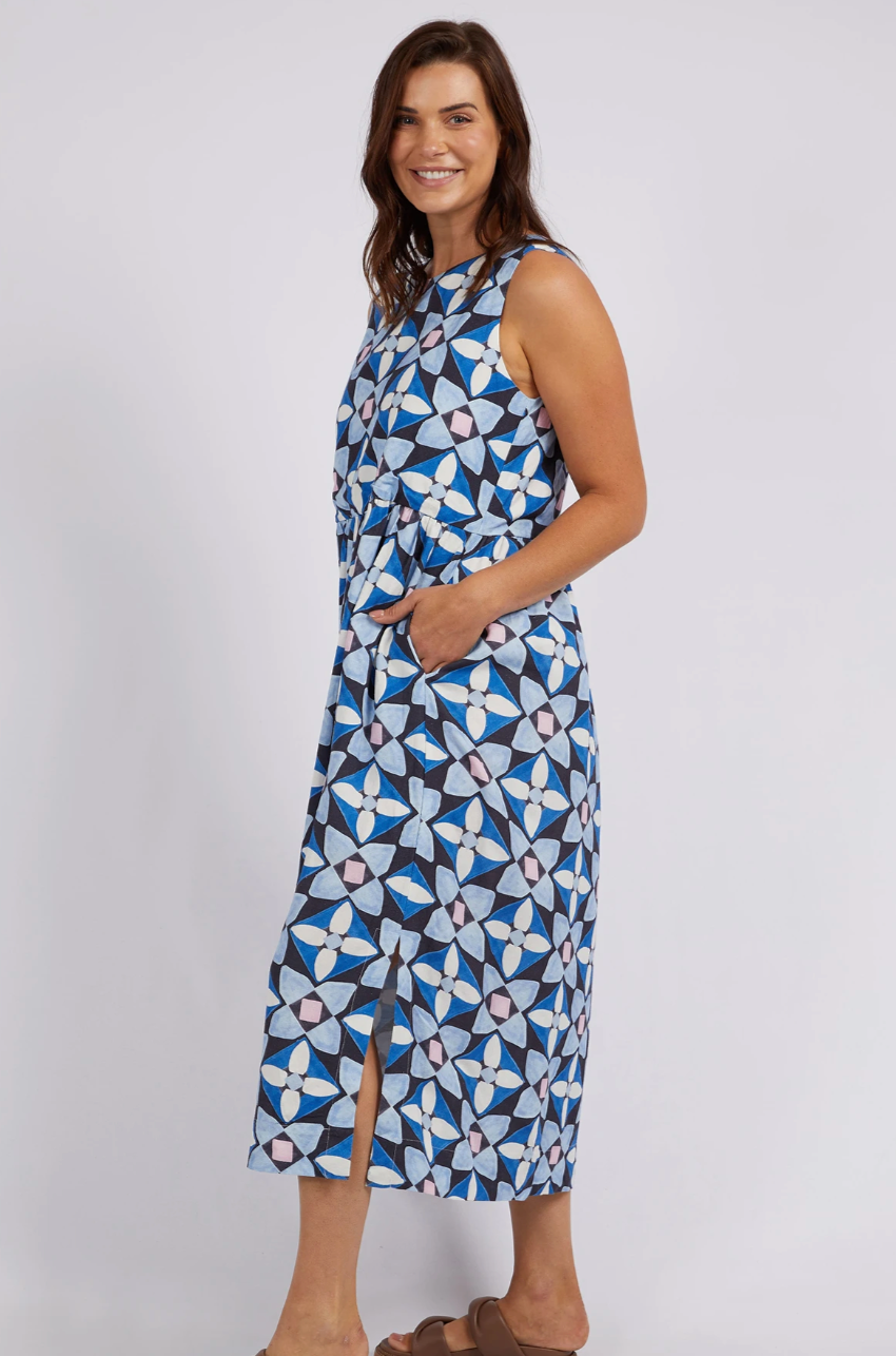 Painted Tile Dress - Geo Print