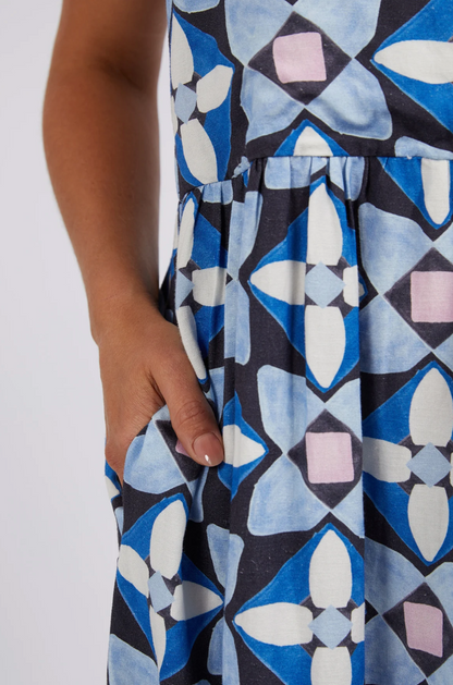 Painted Tile Dress - Geo Print