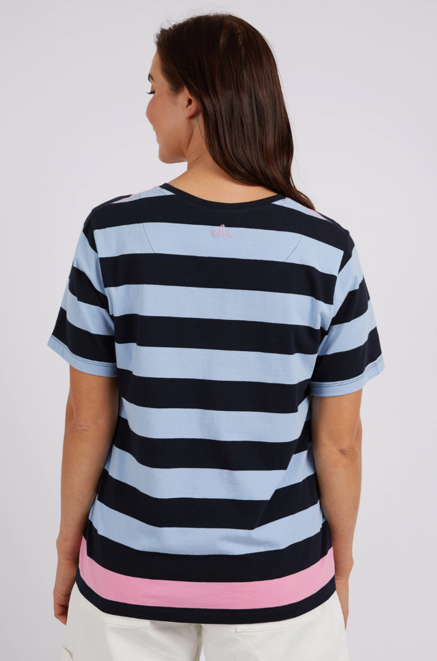 Eden Stripe S/S Tee - Bl/Navy & Pnk/Navy Stripe