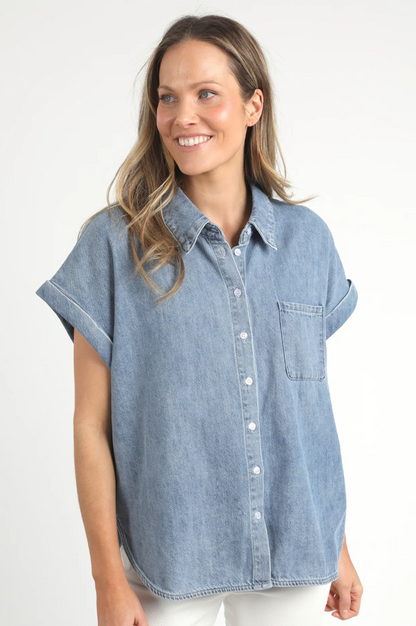 Taylor Ss Shirt - Blue Wash