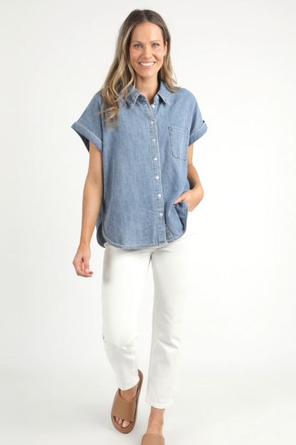 Taylor Ss Shirt - Blue Wash