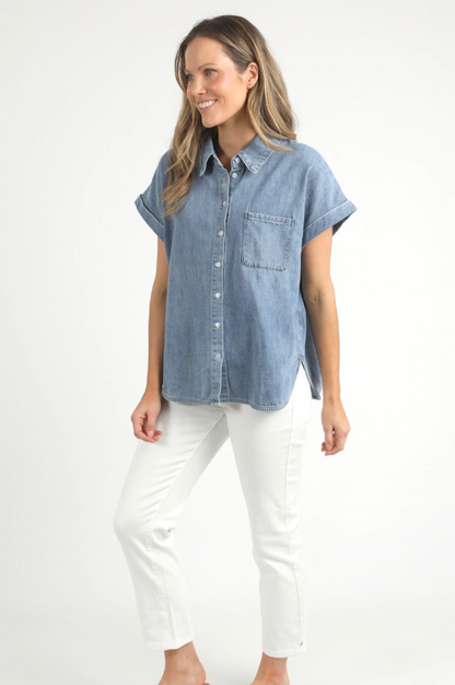 Taylor Ss Shirt - Blue Wash