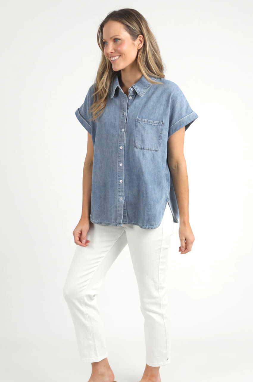 Taylor Ss Shirt - Blue Wash