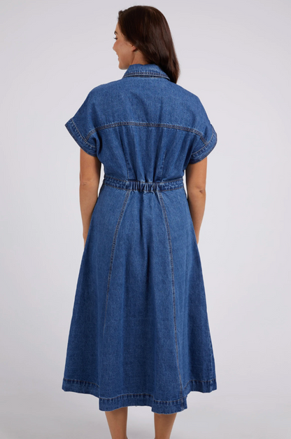 Aimee Denim Dress - Mid Blue