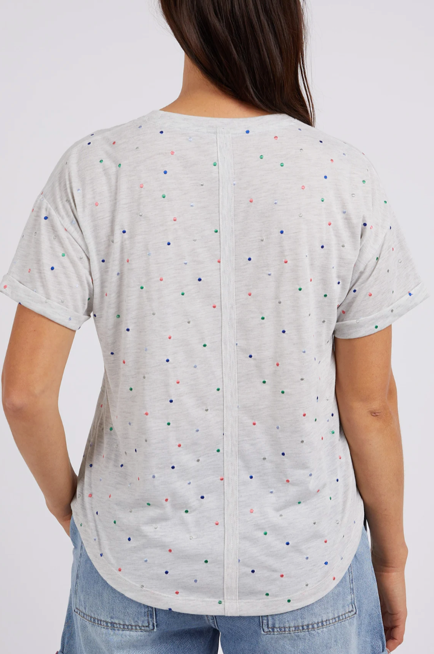 Festive Spot Tee - Grey Marle