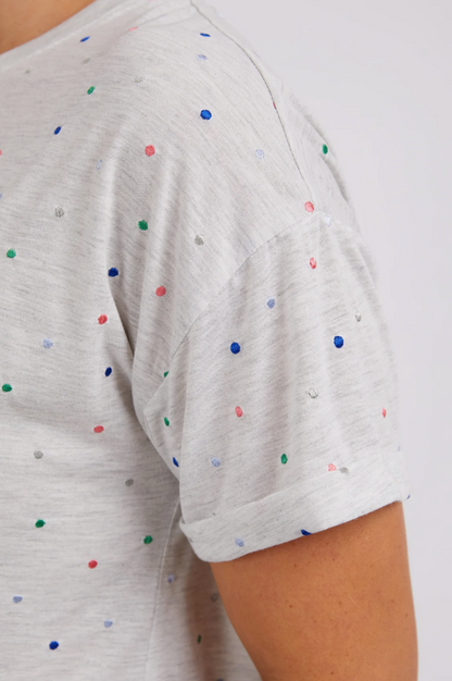 Festive Spot Tee - Grey Marle