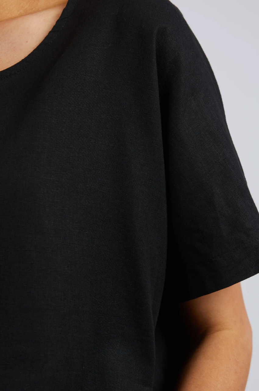 Curtis Woven S/S Tee - Black