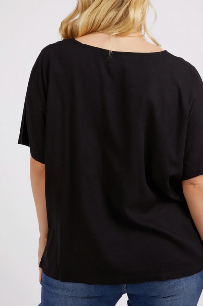 Curtis Woven S/S Tee - Black