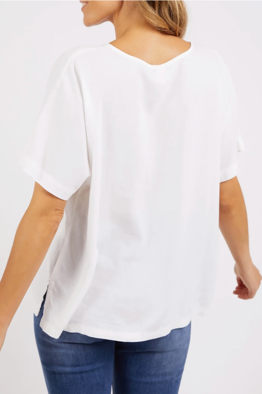 Curtis Woven S/S Tee - White