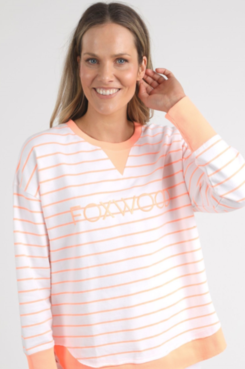 Simplified Crew Stripe - Neon Peach