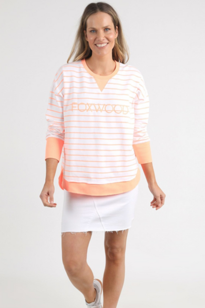 Simplified Crew Stripe - Neon Peach