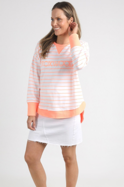 Simplified Crew Stripe - Neon Peach