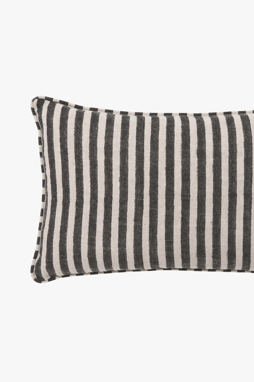 Quinn Black Mini Cushion - 30cm x 50cm