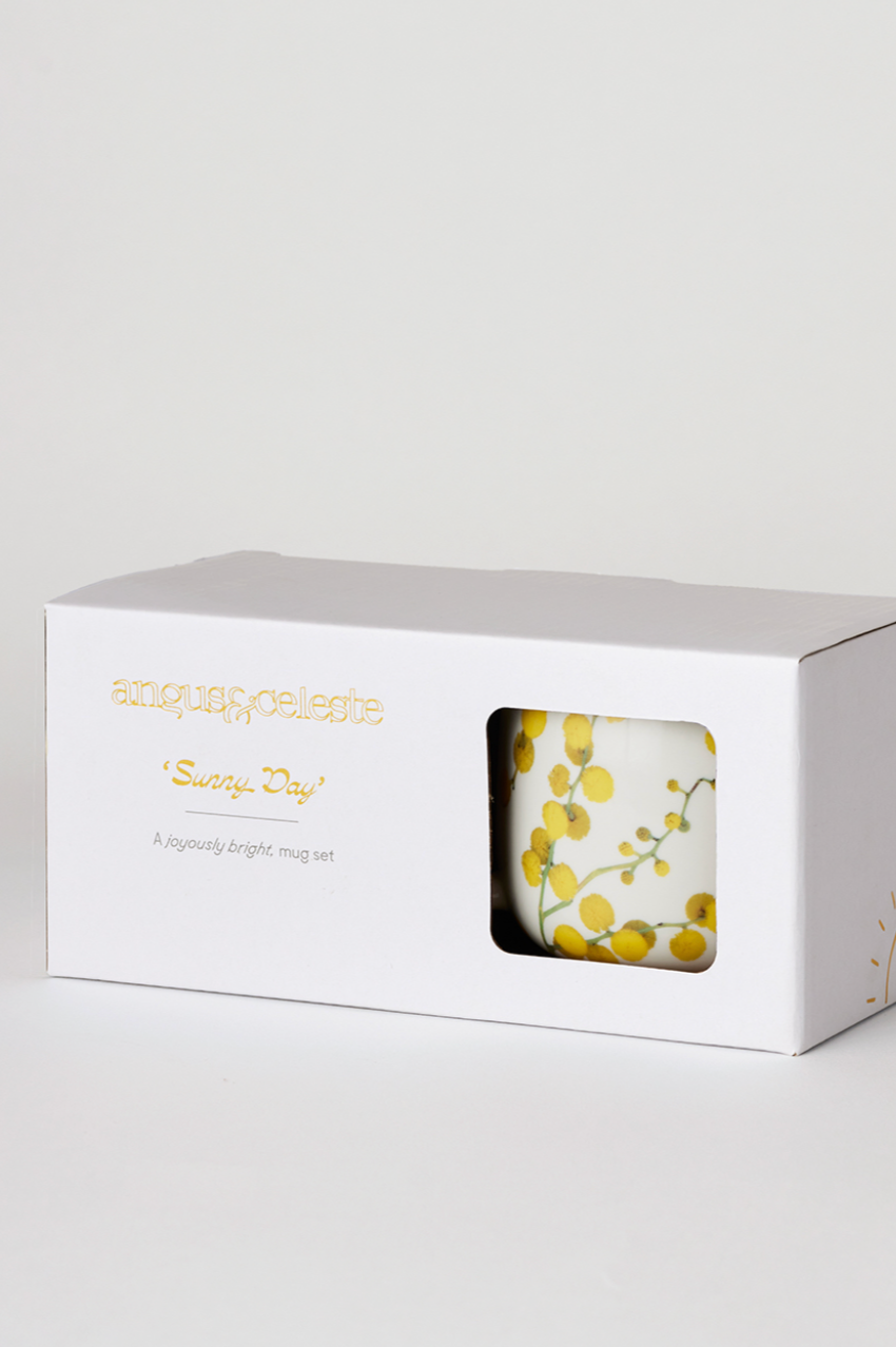 Sunny Day Mug Set - Wattle Blossom