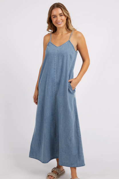 Roma Denim Dress - Mid Blue