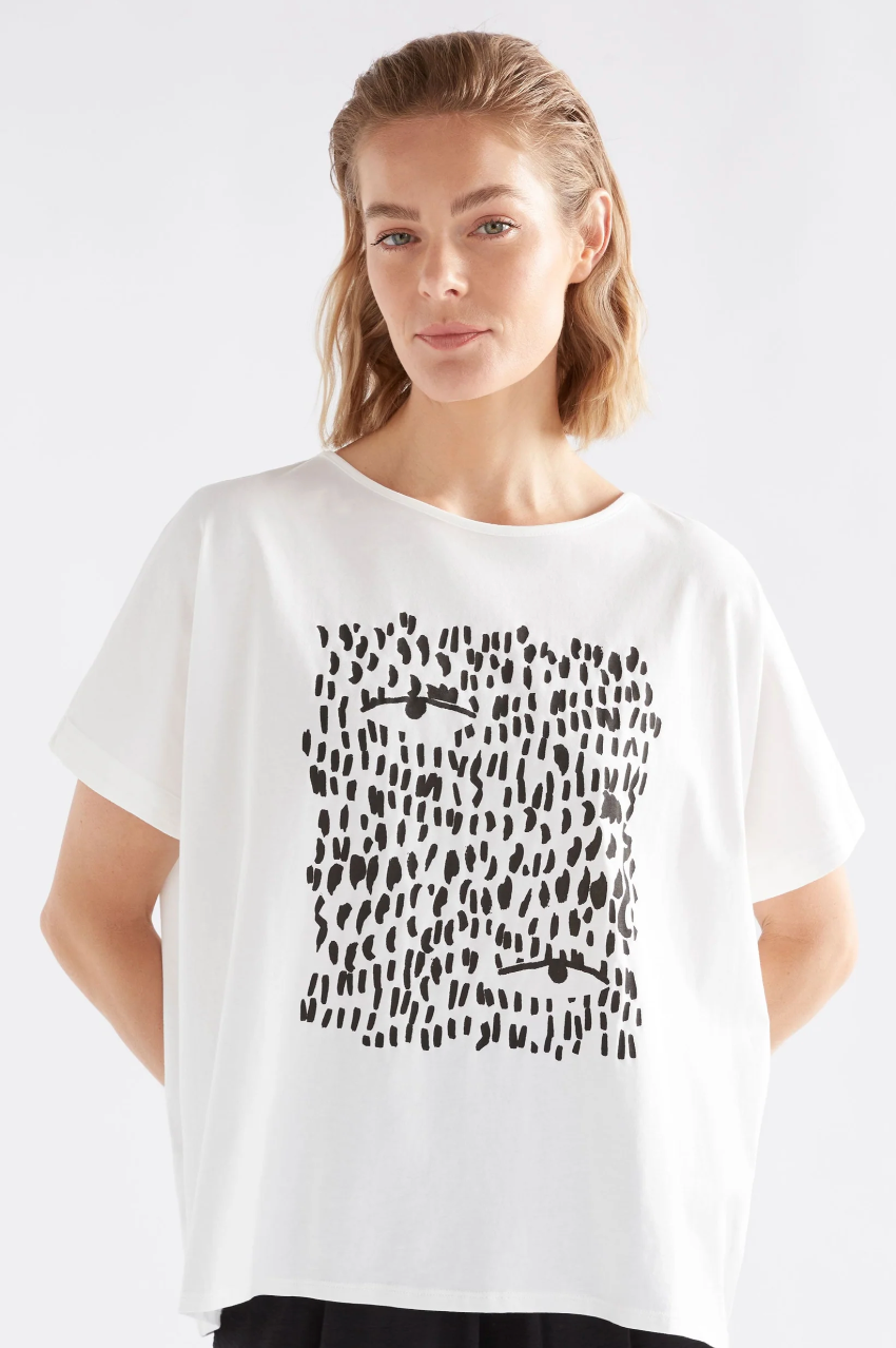 Bruk Tee - Black Trope Print