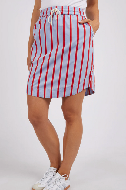 Strike Skirt - Blue/Red Stripe