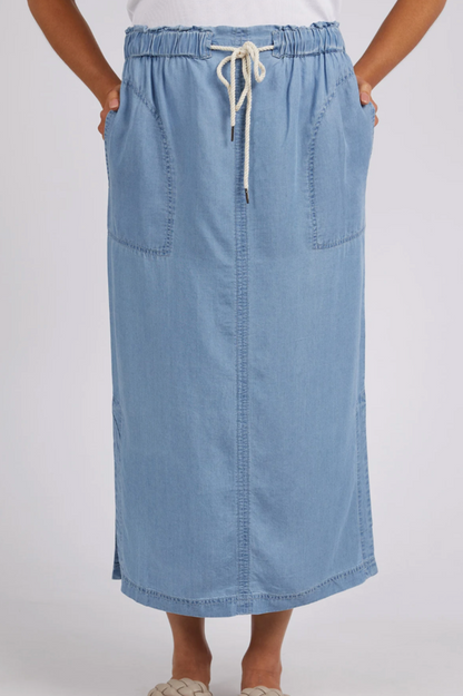 Penny Utility Skirt - Mid Blue Wash