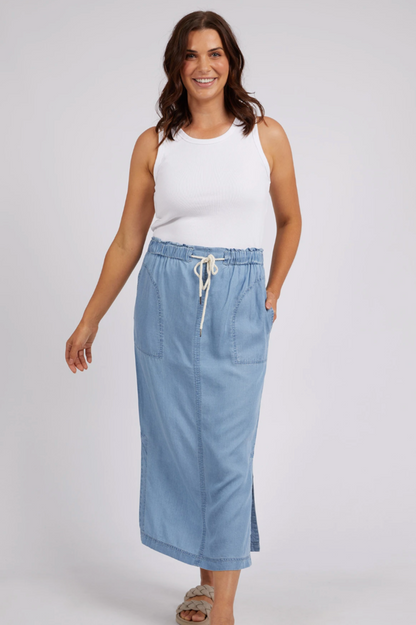 Penny Utility Skirt - Mid Blue Wash