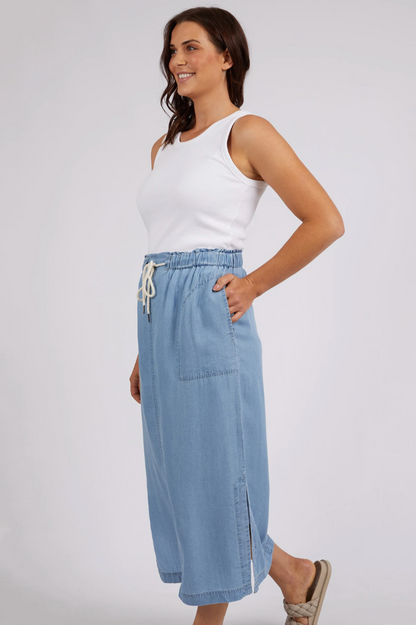 Penny Utility Skirt - Mid Blue Wash