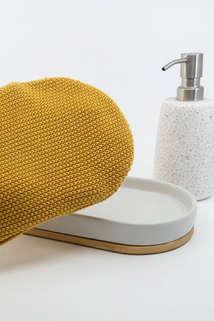 Organic Cotton Wash Mitt- Corn