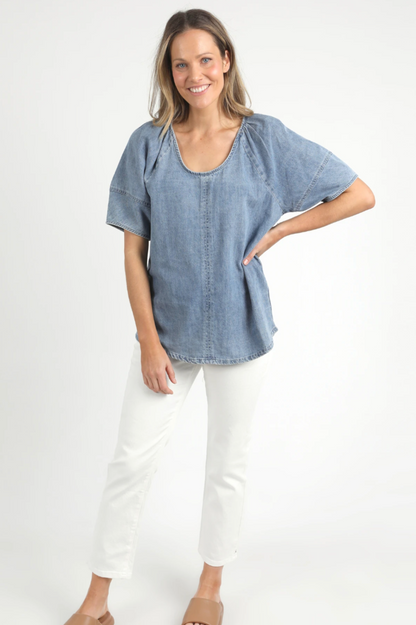 Brea Top - Blue Wash