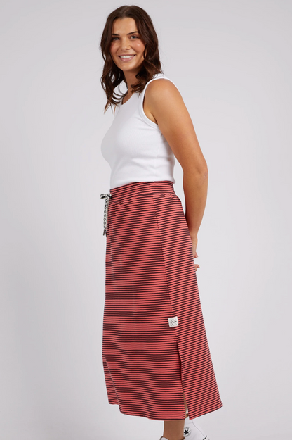 Travel Skirt - Watermelon/Navy Stripe