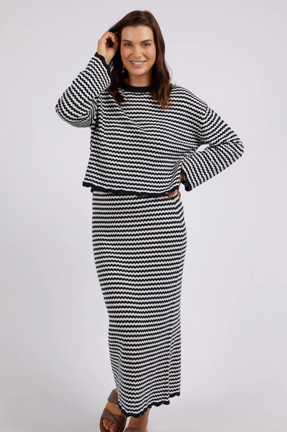 Rosie Stripe Knit - Navy/White