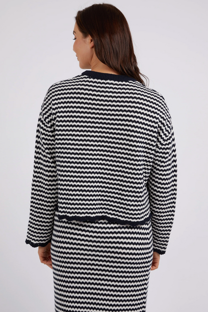 Rosie Stripe Knit - Navy/White