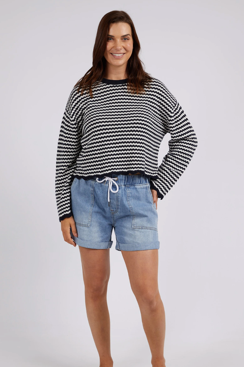 Rosie Stripe Knit - Navy/White