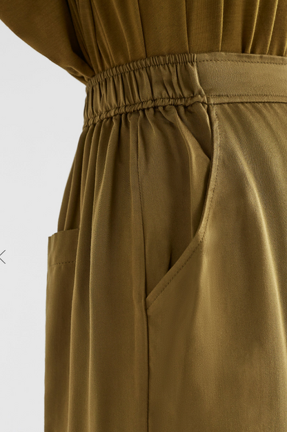 Elk Wide Leg Culotte - Olive