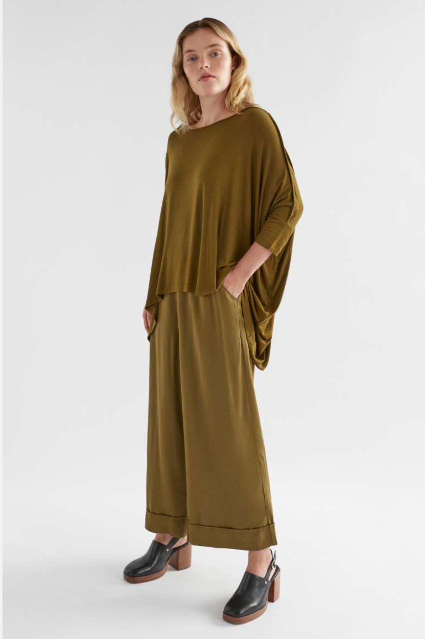 Elk Wide Leg Culotte - Olive