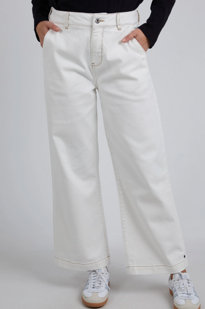 Elm Izzy Wide Leg Jean - Vintage White