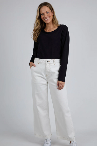 Elm Izzy Wide Leg Jean - Vintage White