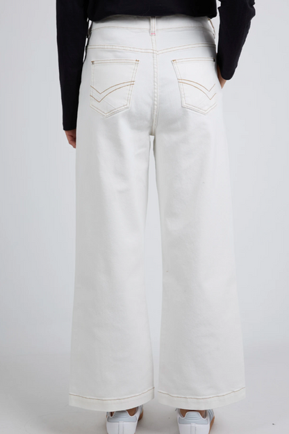 Elm Izzy Wide Leg Jean - Vintage White