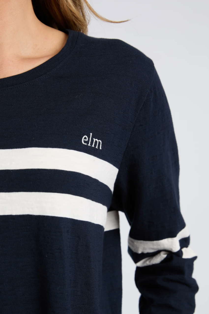 Elm Adora Long Sleeve Tee - Navy