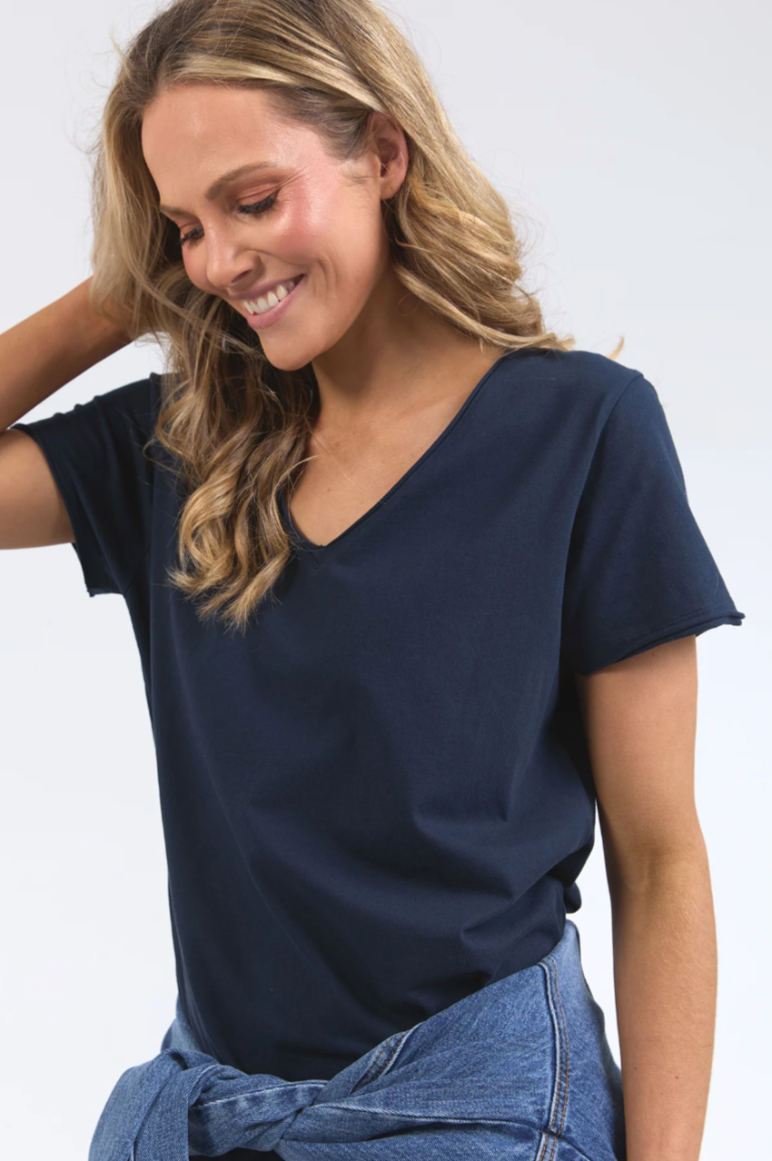 Elm Pima Vee Tee - Navy