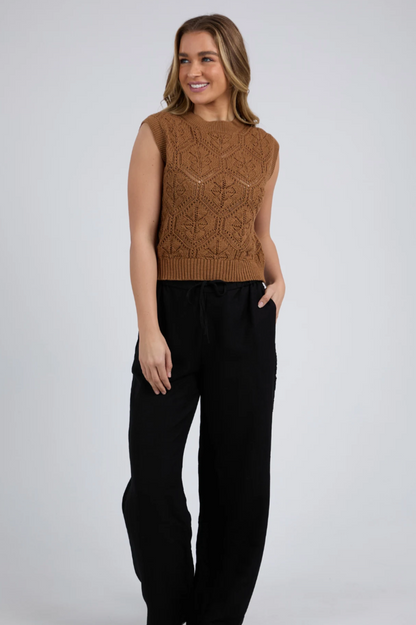 Foxwood Luna Knit Vest - Toasted Coconut