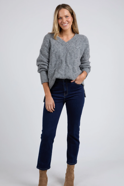 Tallulah Cable Knit - Charcoal