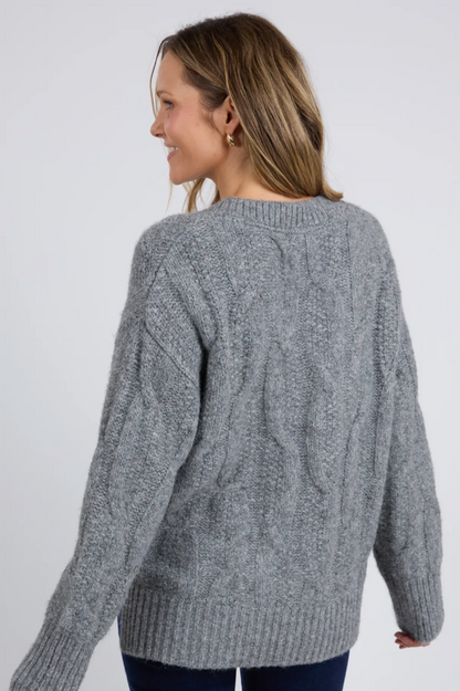 Tallulah Cable Knit - Charcoal