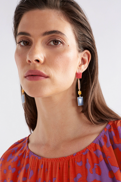 Elk Malin Long Drop Earring - Periwinkle