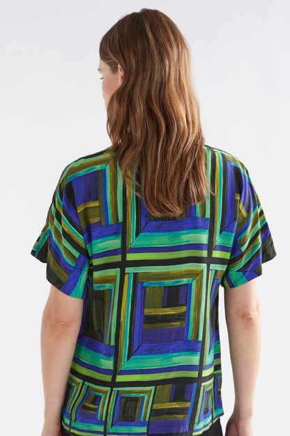 Elk Ideell V-Neck Top - Salone Print