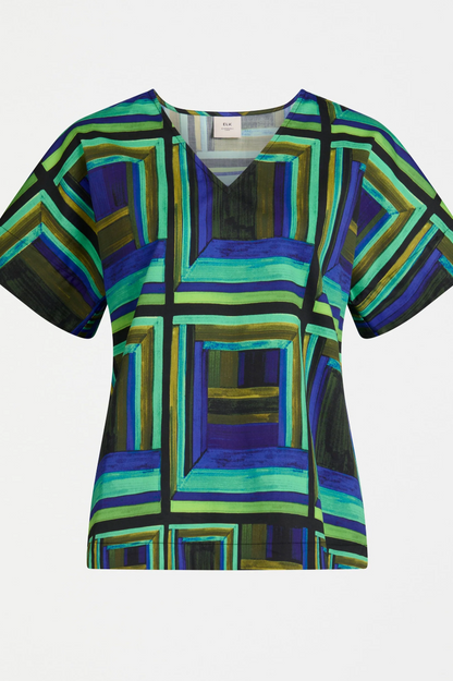 Elk Ideell V-Neck Top - Salone Print