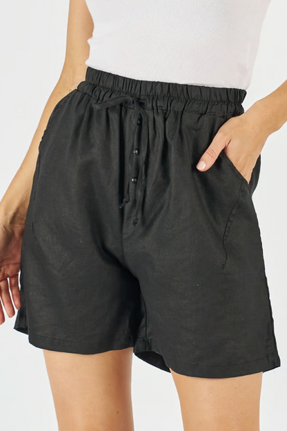 Linen Shorts - Black