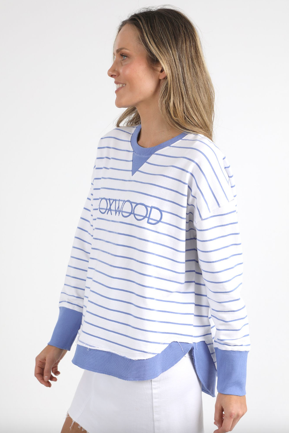 Simplified Crew Stripe - Neon Blue