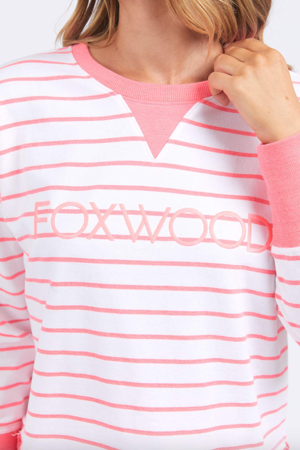 Simplified Crew Stripe - Neon Pink