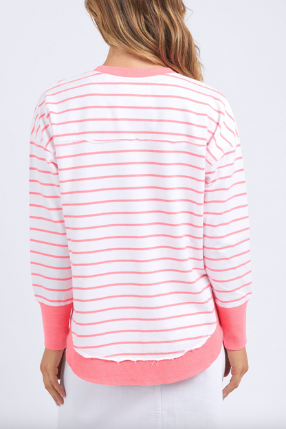 Simplified Crew Stripe - Neon Pink