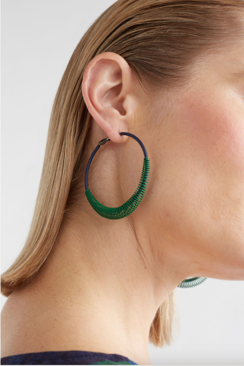 Solf Hoop Earring - Vine Green